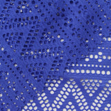 Blue Geometric Jacquard, Polyester, 160 gsm — photo 1