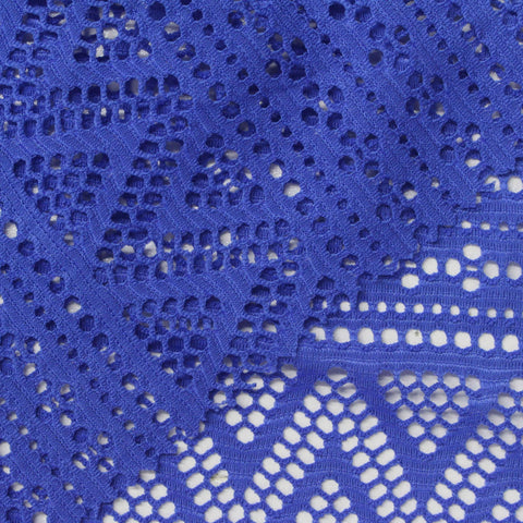 Blue Geometric Jacquard, Polyester, 160 gsm