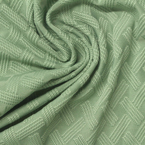Mint Green Tone-on-Tone Pointelle Knit, Polyester