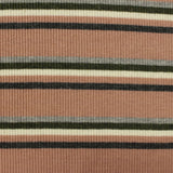 Pink Horizontal-Stripe Rib Knit, Cotton-Poly, 205 gsm — photo 1