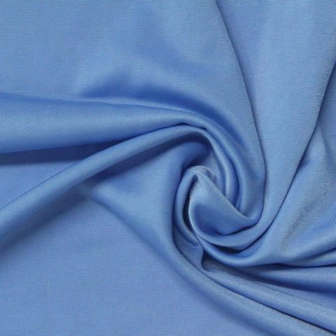 Polyester Stretch Jersey Knit Fabric, 190 gsm, 160 cm — Blue