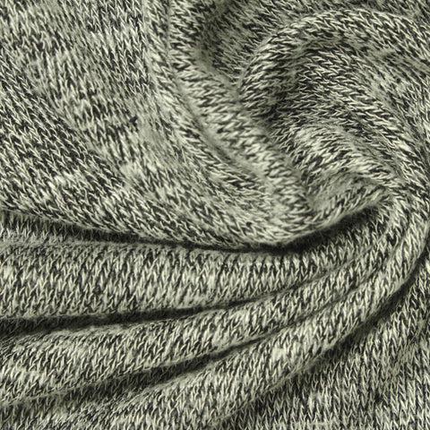 Grey Marl Chunky Knit, Viscose-Poly, 145 gsm, 155 cm