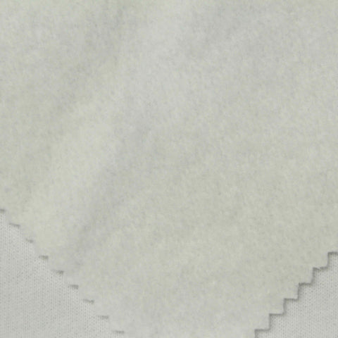 Brushed Cotton Polyester French Terry Fabric, 220 gsm, 170 cm — White