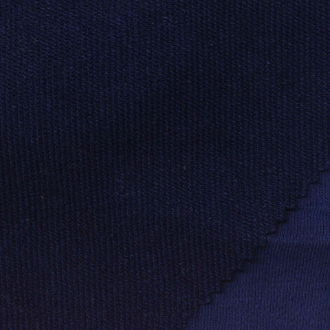 Navy French Terry, Cotton-Poly