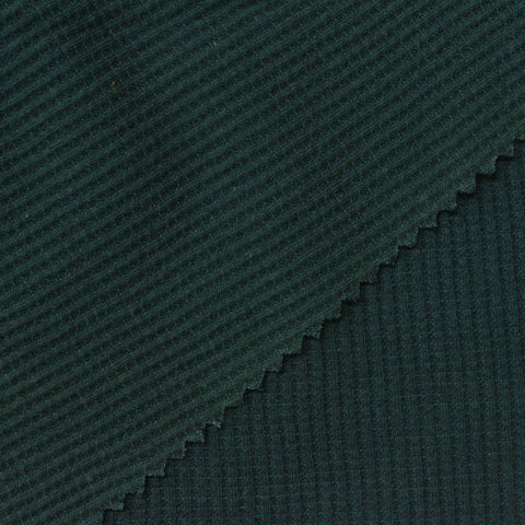 Cotton Polyester Waffle Knit Fabric, 190 gsm — Green