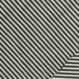 Black Horizontal-Stripe Jersey Knit, Polyester, 230 gsm, 155 cm — photo 1