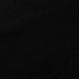 Viscose Polyester Stretch Rib Knit Fabric, 200 gsm, 175 cm — Black — photo 1