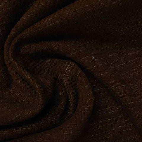 Dark Brown Marl French Terry, Cotton