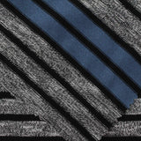 Black Horizontal-Stripe Chunky Knit, Poly-Viscose, 199 gsm — photo 1