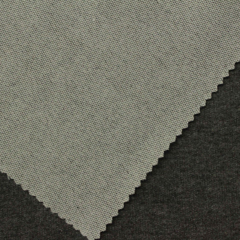 Dark Grey Marl French Terry, Cotton-Poly, 200 gsm