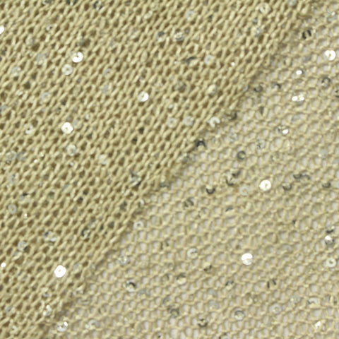 Silver Sequins Chunky Knit, Polyester, 280 gsm