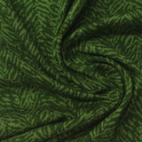 Dark Green Chevron Jersey Knit, Cotton-Viscose — photo 1