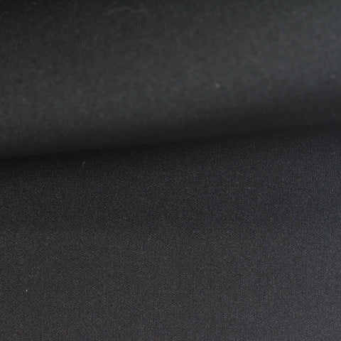 Polyester Stretch Scuba Knit Fabric, 380 gsm, 155 cm — Black