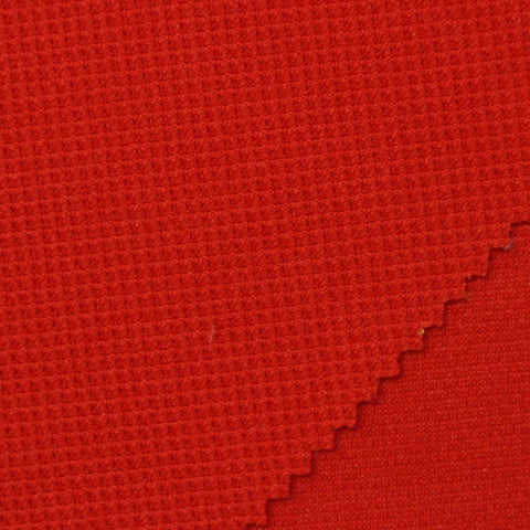 Red Grid Waffle Knit, Polyester