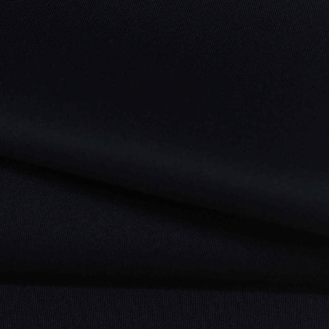Brushed Polyester Stretch Scuba Knit Fabric, 280 gsm, 160 cm — Black