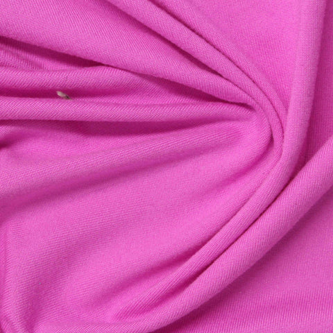 Brushed Polyester Stretch Milk Silk Knit Fabric, 180 gsm — Pink