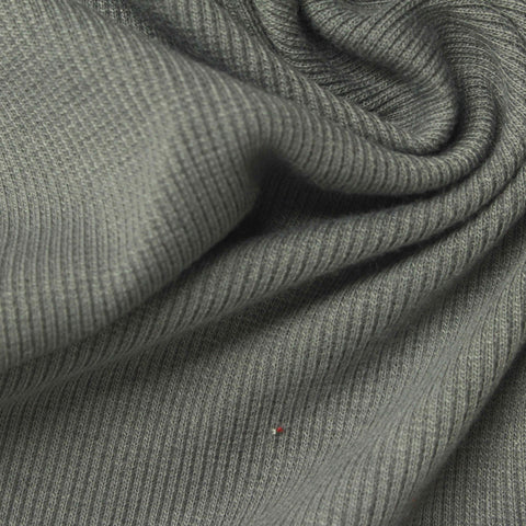 Polyester Stretch Rib Knit Fabric, 370 gsm, 124 cm — Green