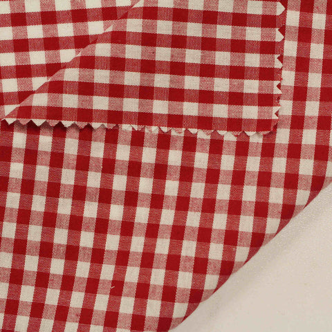 Red Check Woven, Cotton