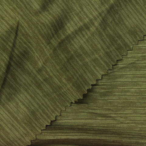 Heathered Green Marl Jersey Knit, Polyester, 156 gsm