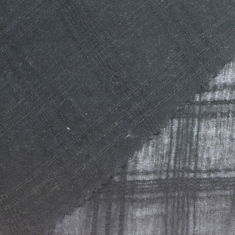Dark Grey Plaid Jacquard, Cotton