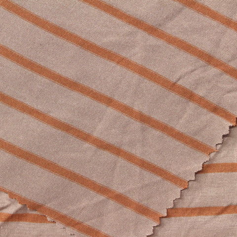 Orange-Brown Horizontal-Stripe Knit