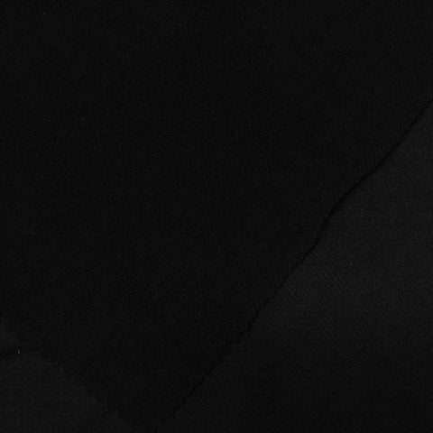 Polyester Stretch Chunky Knit Fabric, 195 gsm, 190 cm — Black