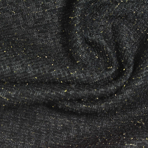 Dark Grey Marl Bouclé, Polyester, 250 gsm