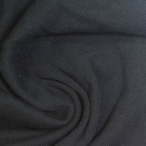 Black Rib Knit, Cotton
