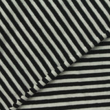 Black Horizontal-Stripe Jersey Knit, Cotton, 230 gsm — photo 1