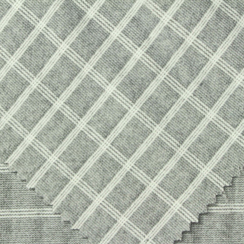 Grey Check Jacquard, Polyester, 270 gsm