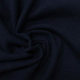 Polyester Cotton Stretch Rib Knit Fabric, 284 gsm — Navy — photo 1
