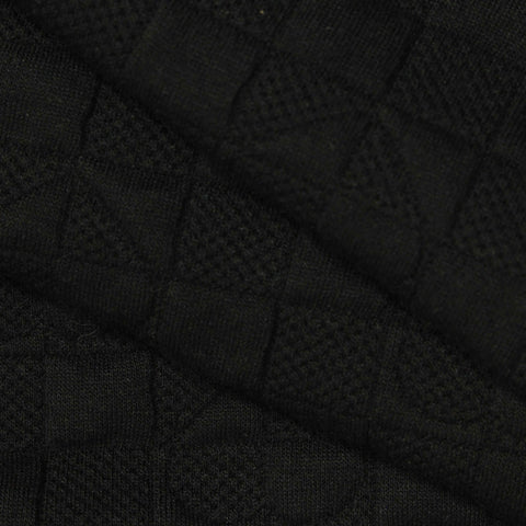 Black Textured-Square Jacquard, Polyester