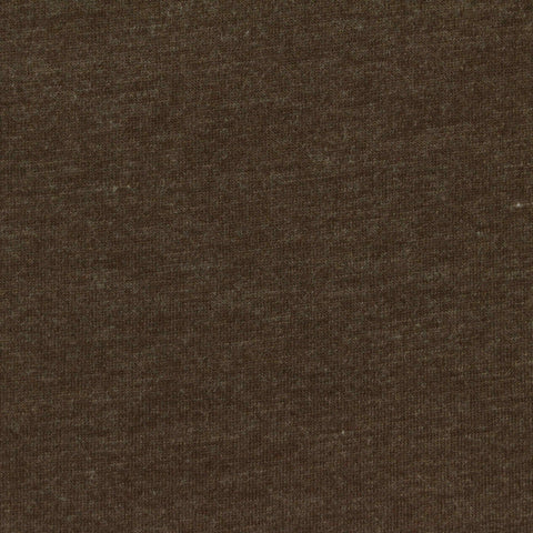Brown Marl Jersey Knit, Cotton-Poly, 130 gsm