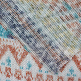 Orange Geometric Knit, Polyester — photo 1