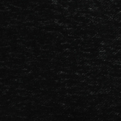 Black Marl French Terry, Cotton-Poly, 225 gsm