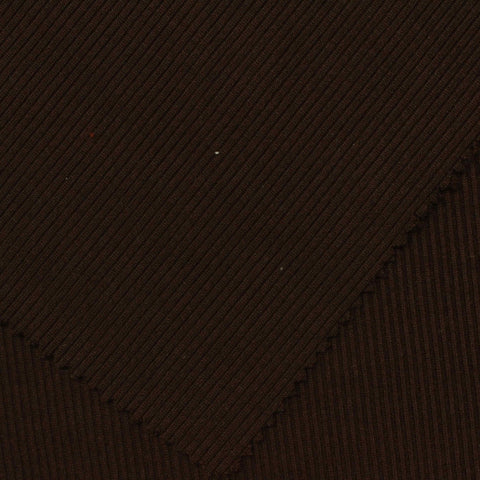 Dark Brown Ribbed Rib Knit, Polyester