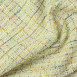 Yellow Subtle-Plaid Bouclé, Poly-Cotton — photo 1