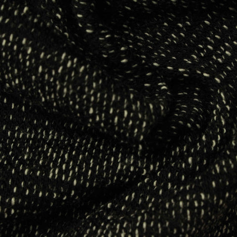 Black Marl French Terry, Poly-Cotton, 368 gsm