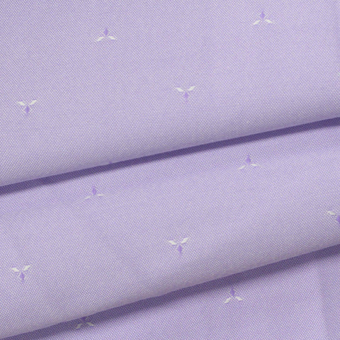 White Geometric Jacquard, Poly-Cotton, 150 gsm