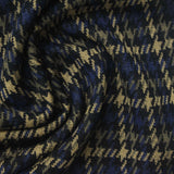 Black Houndstooth Interlock Knit, Poly-Viscose, 240 gsm — photo 1