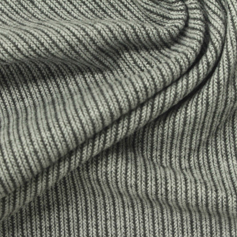 Jacquard Polyester Stretch Interlock Knit Fabric, 220 gsm, 185 cm — Grey