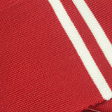 Red Horizontal-Stripe Rib Knit, Polyester, 550 gsm — photo 1
