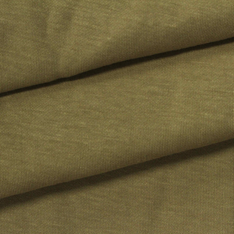 Olive Marl Scuba Knit, Cotton-Poly