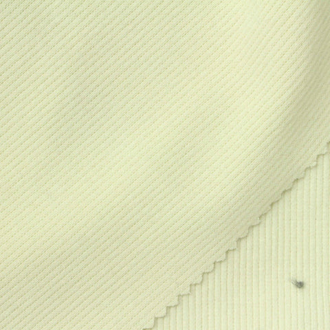 Polyester Cotton Stretch Rib Knit Fabric, 350 gsm, 125 cm — Yellow