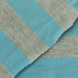 Blue Horizontal-Stripe Jersey Knit, Cotton-Poly, 160 gsm — photo 1