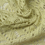 Light Yellow Openwork Pointelle Knit, Poly-Cotton, 310 gsm — photo 1
