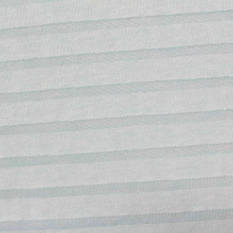 Light Green Horizontal-Stripe Jersey Knit, Poly-Viscose, 105 gsm