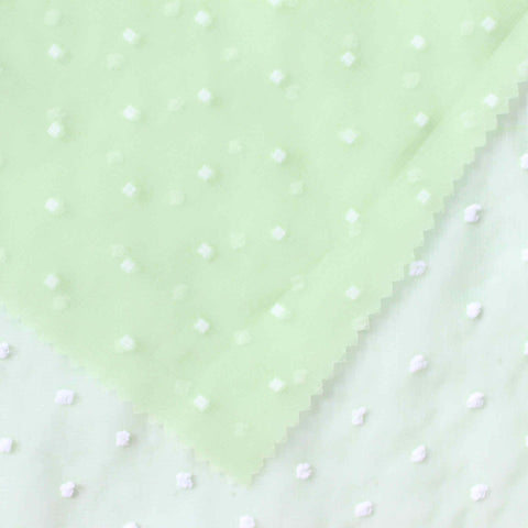 White Dots Chiffon, Polyester, 57 gsm