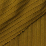Polyester Viscose Stretch Rib Knit Fabric, 210 gsm, 160 cm — Khaki — photo 1