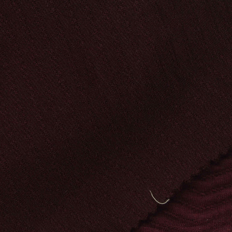 Deep Maroon Textured-Chevron Jacquard, Poly-Viscose